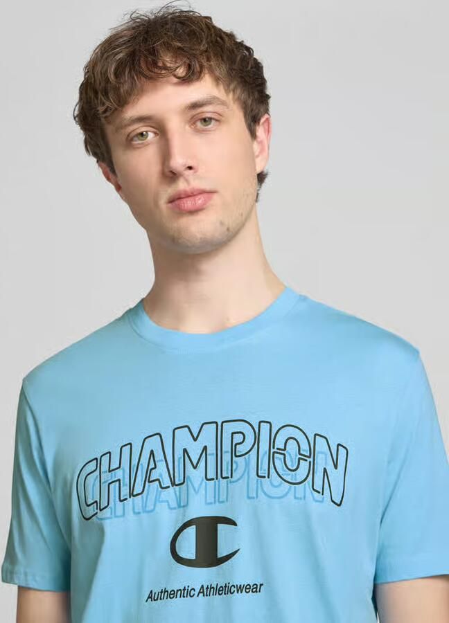 Champion T-shirt met labelprint en ronde hals