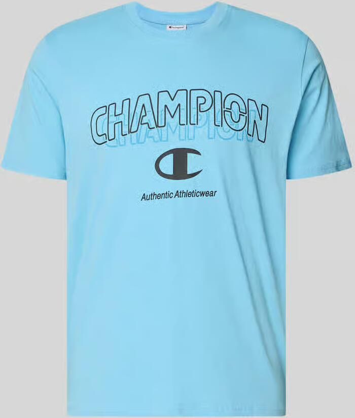 Champion T-shirt met labelprint en ronde hals - Foto 2
