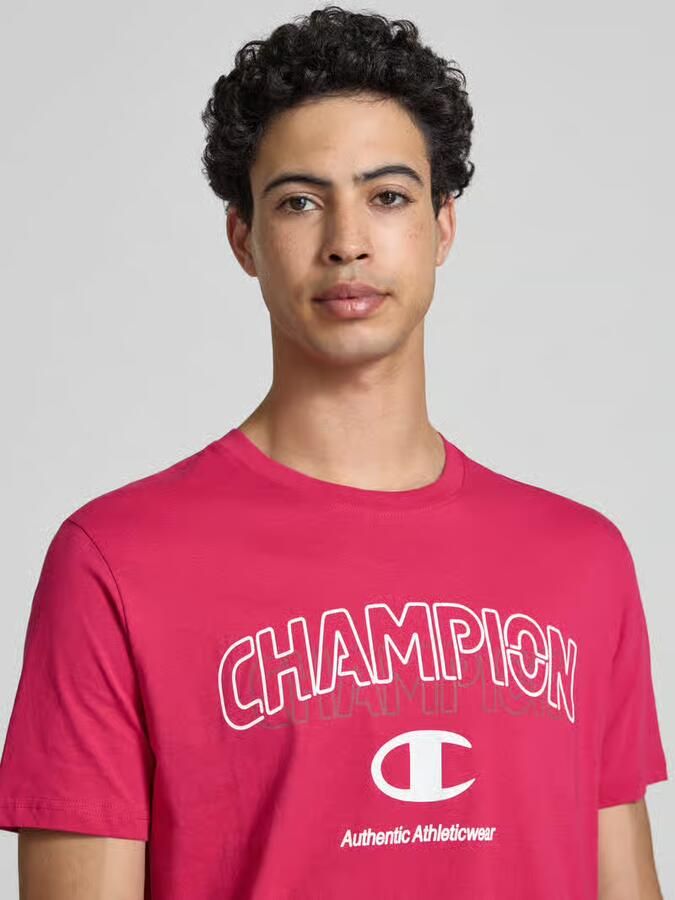 Champion T-shirt met labelprint en ronde hals