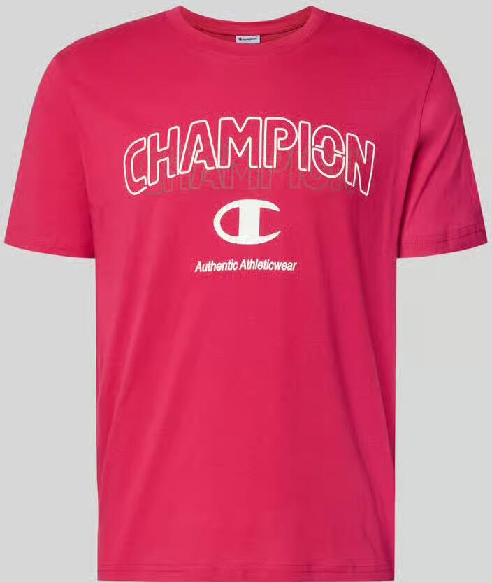 Champion T-shirt met labelprint en ronde hals - Foto 2