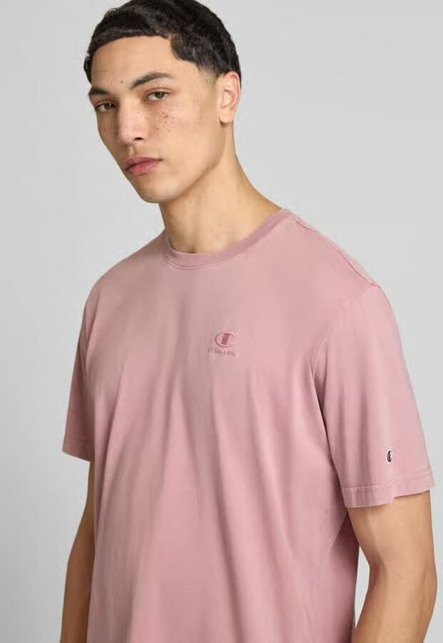 Champion T-shirt met Labelstitching en Ronde hals