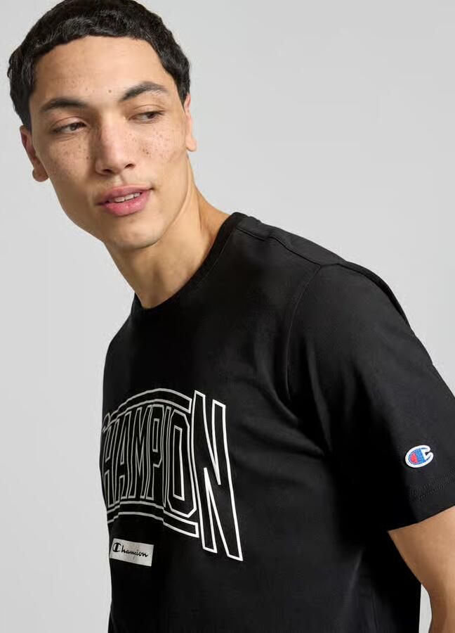 Champion T-shirt met logo en ronde hals