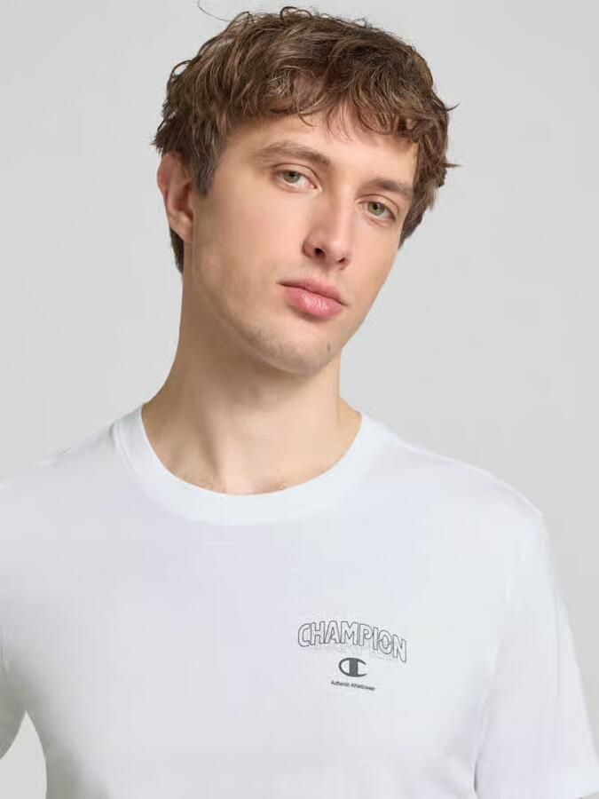 Champion T-shirt met logo en ronde hals