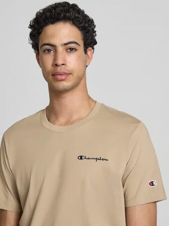 Champion T-shirt met logo-stitchings model 'ICONS CONTRAST'
