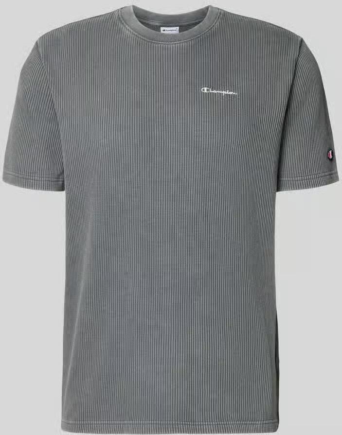 Champion T-shirt met structuurpatroon en label-stitchings - Foto 2
