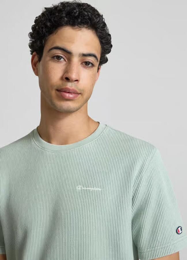 Champion T-shirt met structuurpatroon en label-stitchings