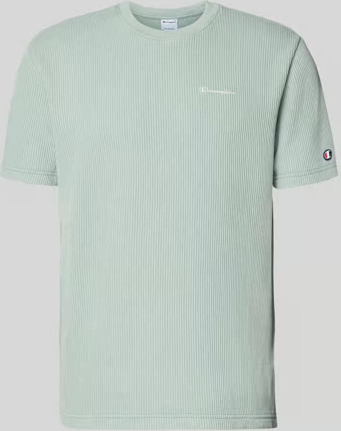 Champion T-shirt met structuurpatroon en label-stitchings - Foto 2