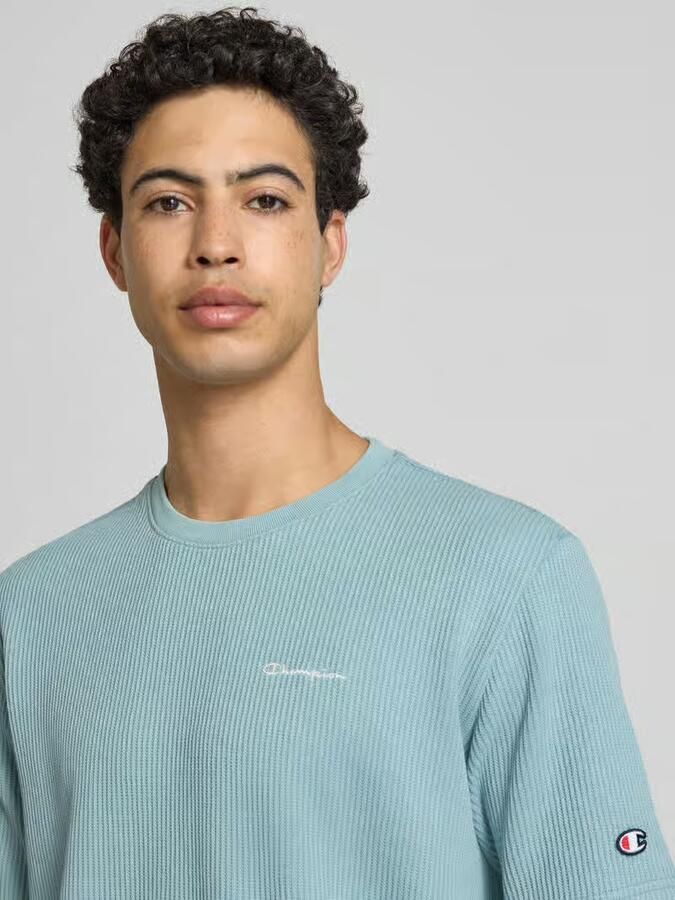 Champion T-shirt met structuurpatroon en label-stitchings