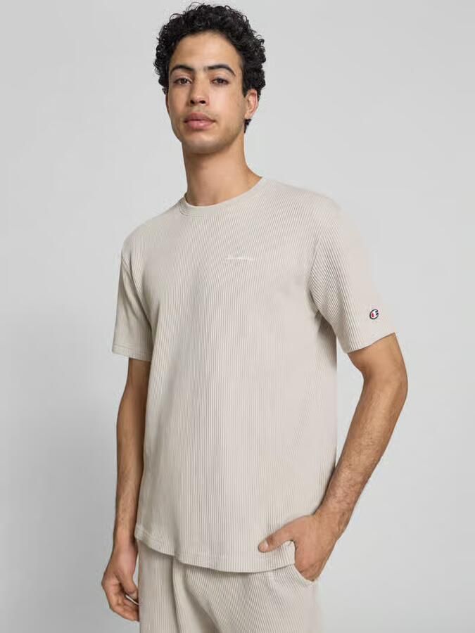 Champion T-shirt met structuurpatroon en label-stitchings