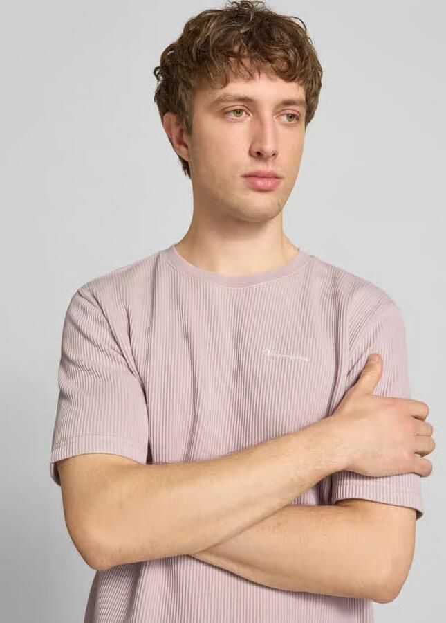 Champion T-shirt met structuurpatroon en label-stitchings