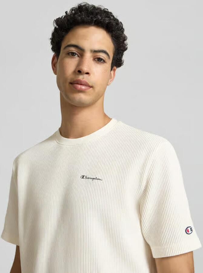 Champion T-shirt met structuurpatroon en label-stitchings