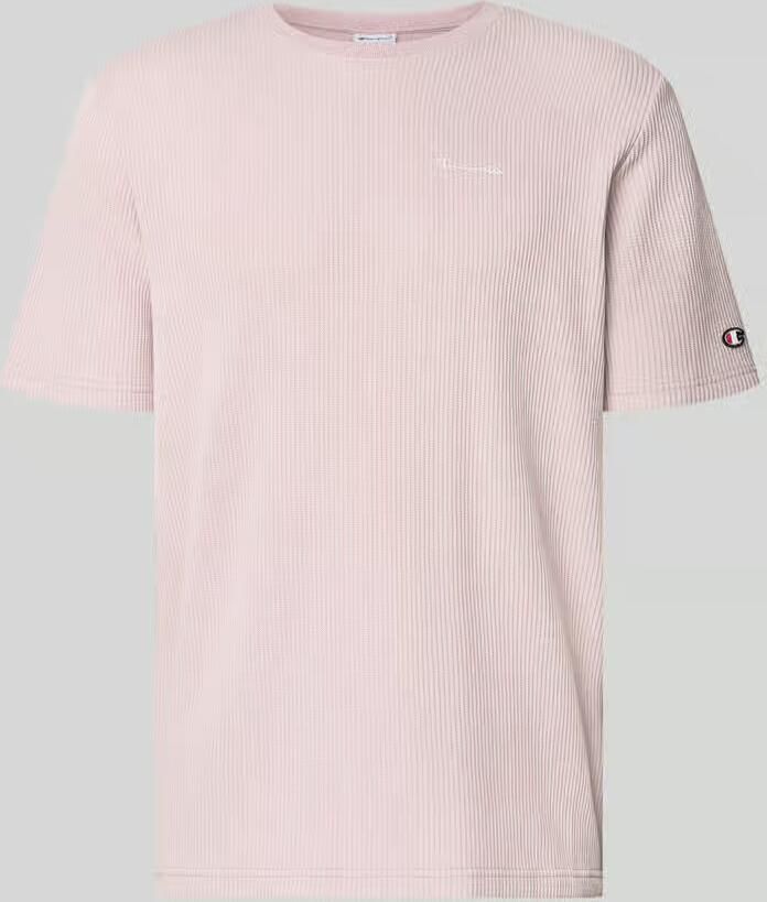 Champion T-shirt met structuurpatroon en label-stitchings - Foto 2