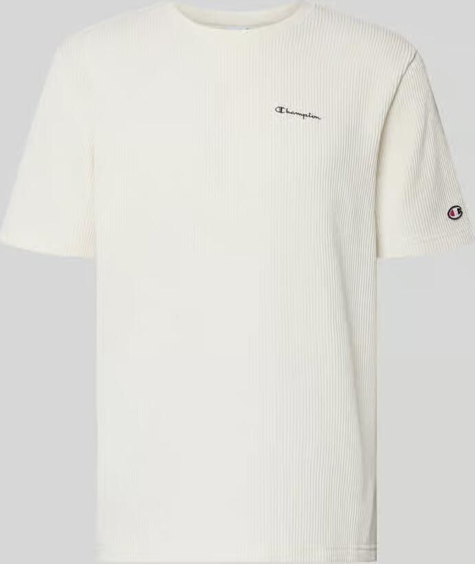 Champion T-shirt met structuurpatroon en label-stitchings - Foto 2