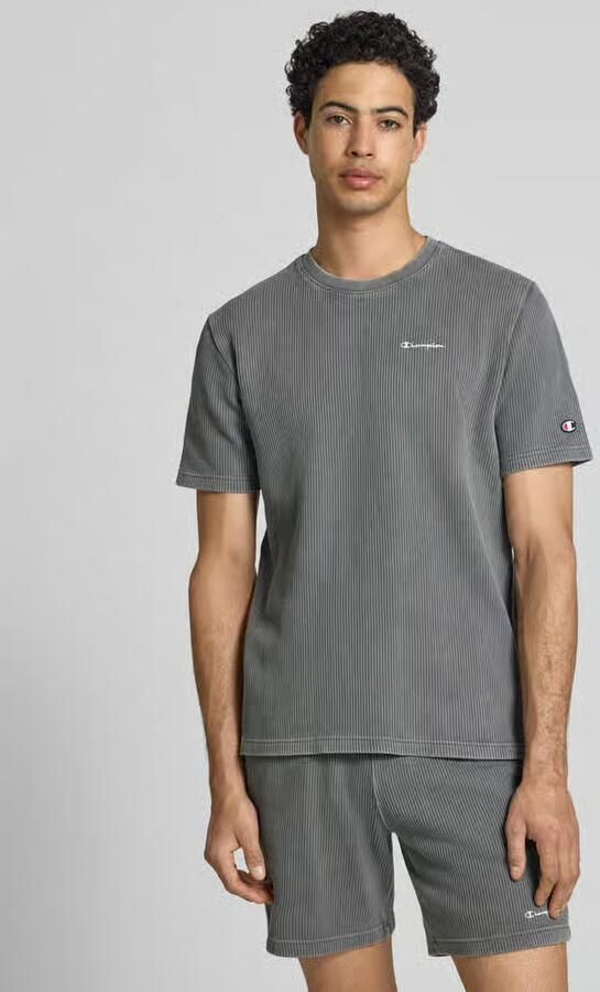 Champion T-shirt met structuurpatroon en label-stitchings - Foto 3