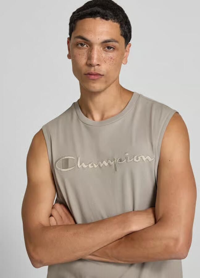 Champion Top met labelstitching en ronde hals
