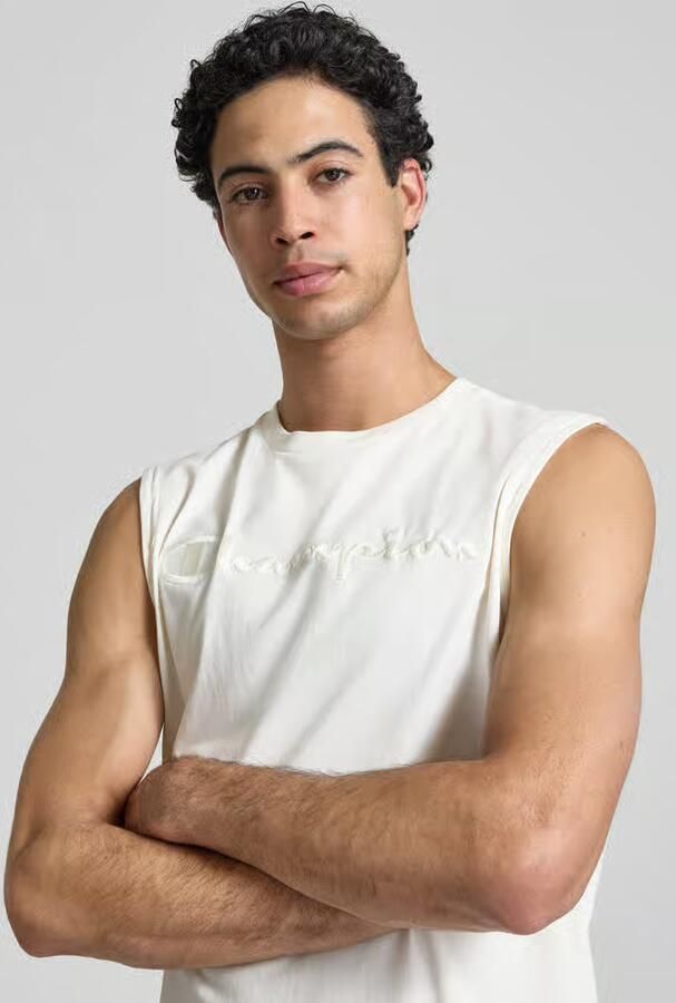 Champion Top met labelstitching en ronde hals