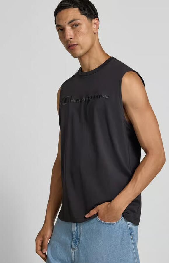 Champion Top met labelstitching en ronde hals