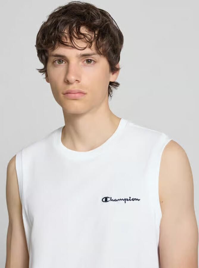 Champion Top met labelstitching en ronde hals