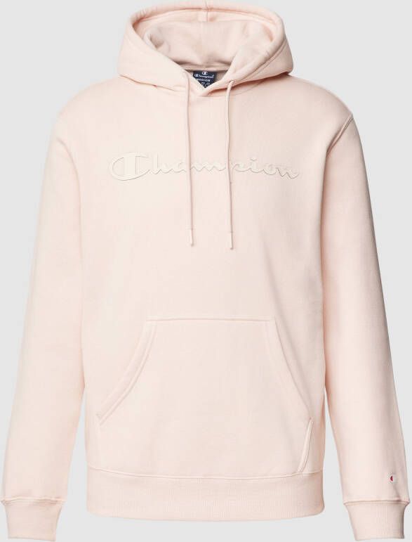 Champion Toned Logo Hoodie in Roze Pink Dames