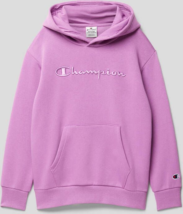 Champion hoodie met logo lila Sweater Paars Logo 134 140