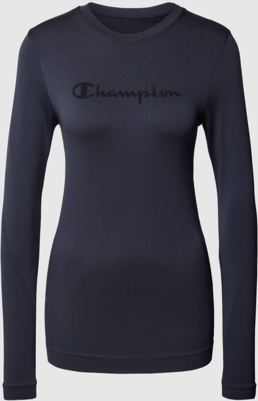 Champion Shirt met lange mouwen en labelstitching model 'ENTRY LEVEL'