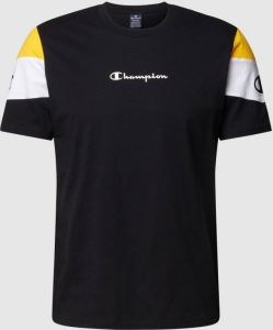 Champion T-shirt met contrasterende inzetten