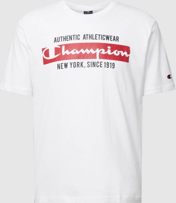 Champion T-shirt met labelprint model 'CN BIG LOGO NYC'