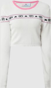 Chiara Ferragni Korte pullover met lange mouwen en logostrepen