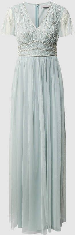 Christian Berg Cocktail Avondjurk met strass- en siersteentjes