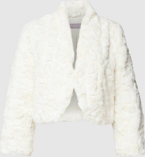 Christian Berg Cocktail Regular fit korte blazer met imitatiebont