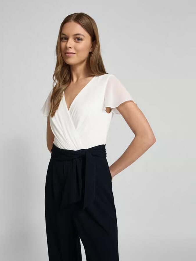 Christian Berg Cocktail Jumpsuit in two-tone-stijl met strikceintuur - Foto 2