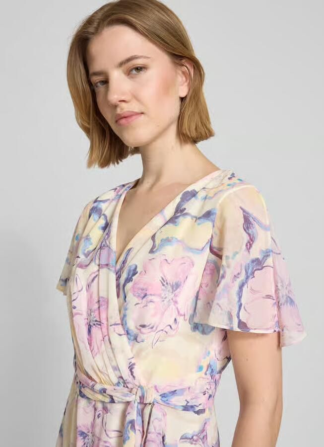 Christian Berg Cocktail midi-jurk met all-over bloemenmotief