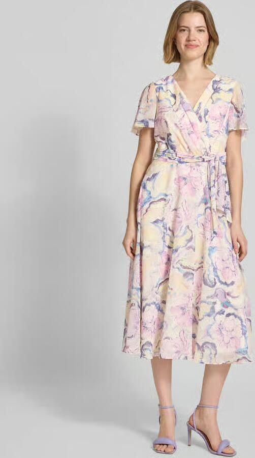 Christian Berg Cocktail midi-jurk met all-over bloemenmotief - Foto 3