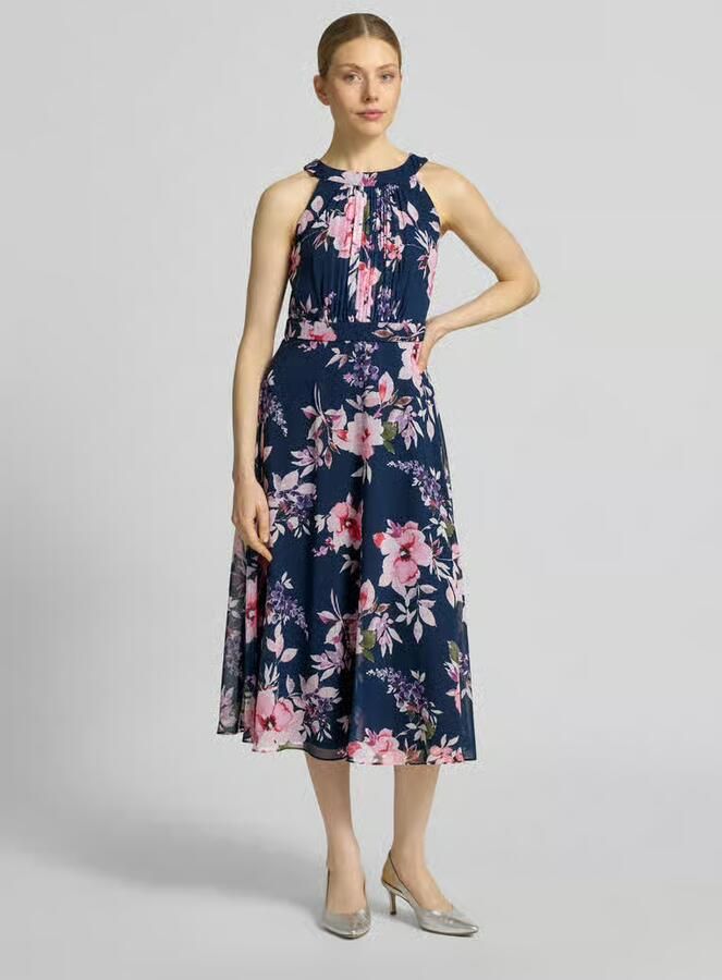 Christian Berg Cocktail midi-jurk met all-over bloemenmotief - Foto 3