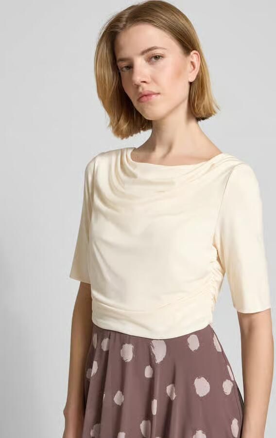 Christian Berg Cocktail Midijurk met plissé-look