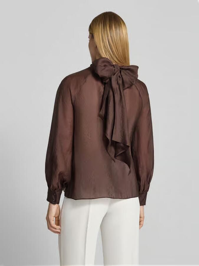 Christian Berg Cocktail regular fit blouse van viscosemix met opstaande kraag - Foto 2