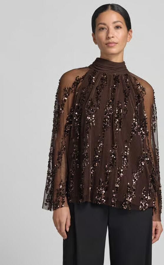 Christian Berg Cocktail Regular fit blouseshirt met pailletten - Foto 3
