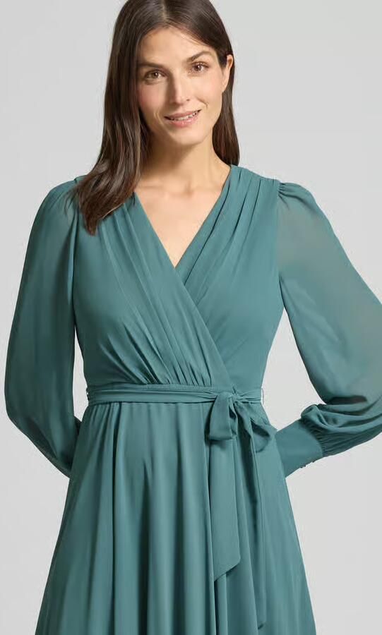 Christian Berg Cocktail Regular fit midi-jurk met tailleband