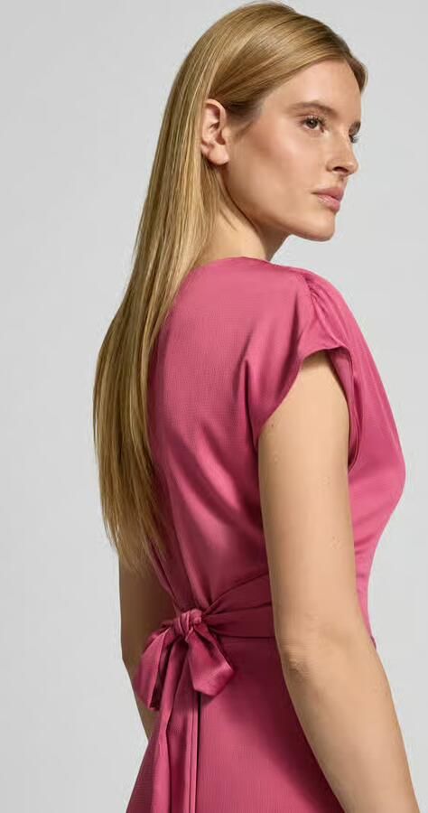 Christian Berg Cocktail Relaxed fit midi-jurk met stoffen band