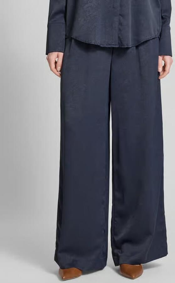 Christian Berg Cocktail wide fit stoffen broek met structuurpatroon - Foto 3