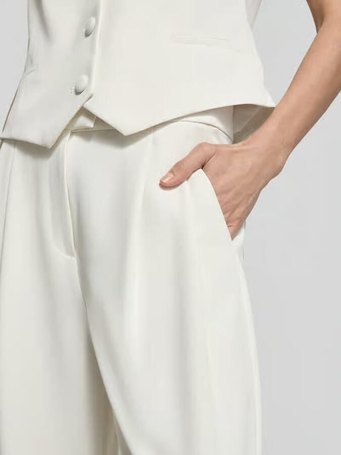 Christian Berg Cocktail Wide leg stoffen broek met rimpelingen