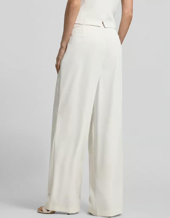 Christian Berg Cocktail Wide leg stoffen broek met rimpelingen