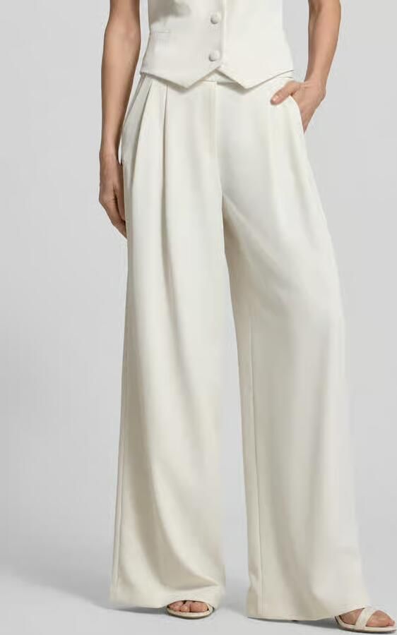 Christian Berg Cocktail Wide leg stoffen broek met rimpelingen - Foto 3