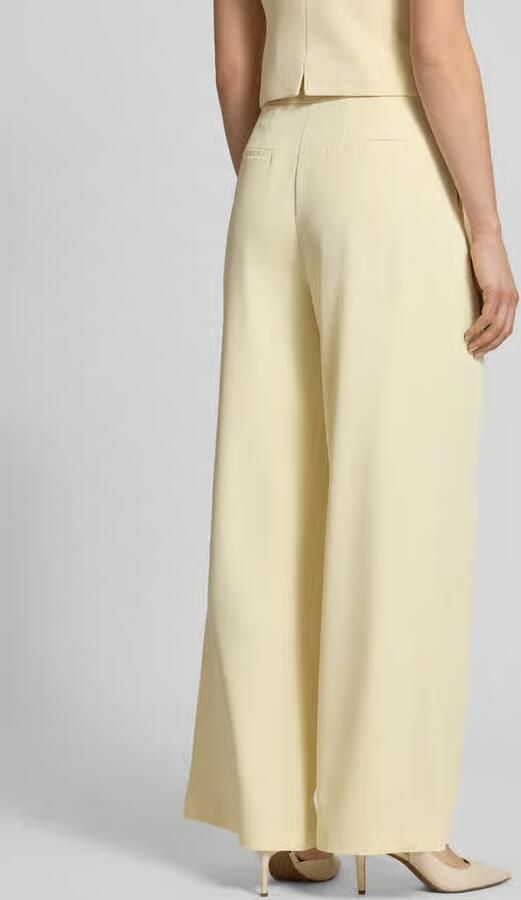 Christian Berg Cocktail Wide leg stoffen broek met rimpelingen