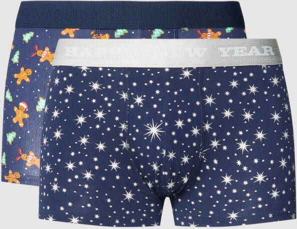 Christian Berg Men Boxershort met all-over motief in een set van 2 stuks