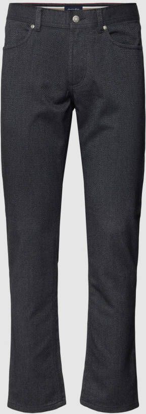 Christian Berg Men Straight fit stoffen broek met stretch
