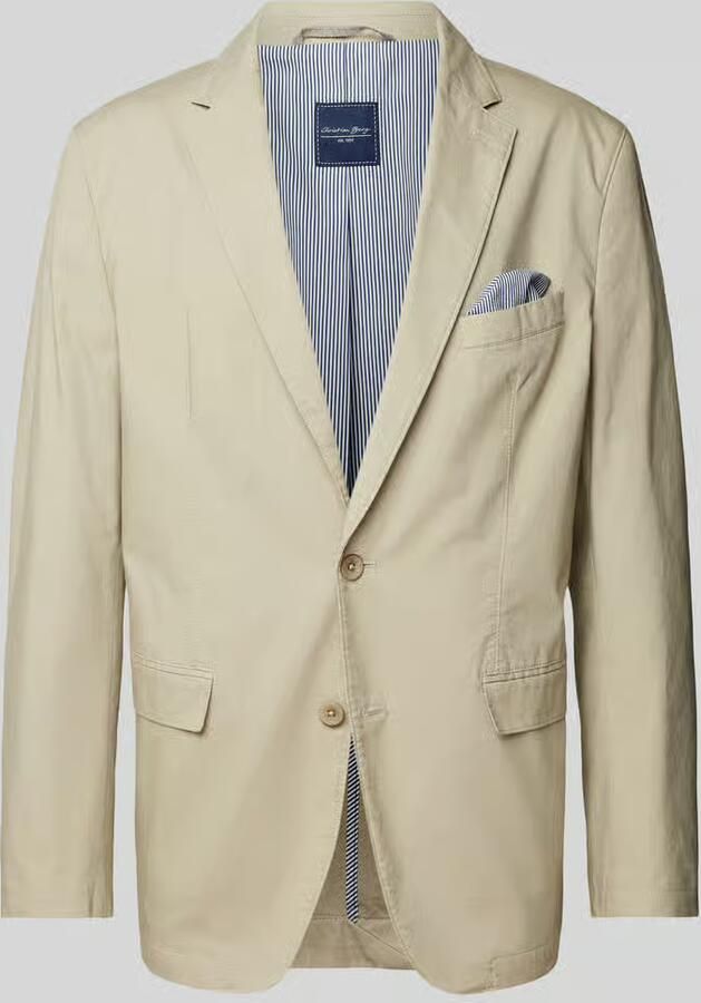 Christian Berg Men 2-knoops colbert comfort fit met reverskraag - Foto 2