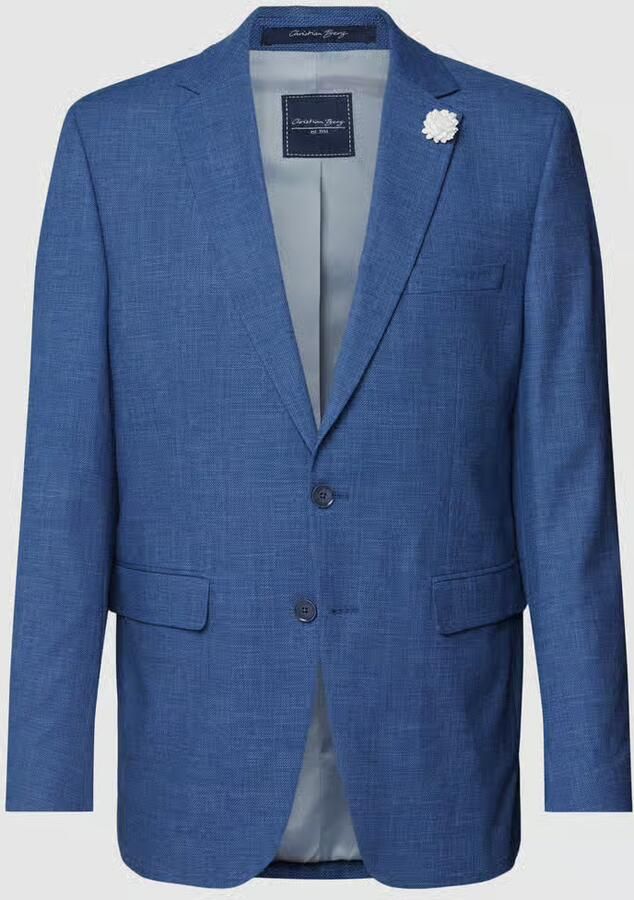 Christian Berg Men 2-knoops colbert comfort fit met reverskraag
