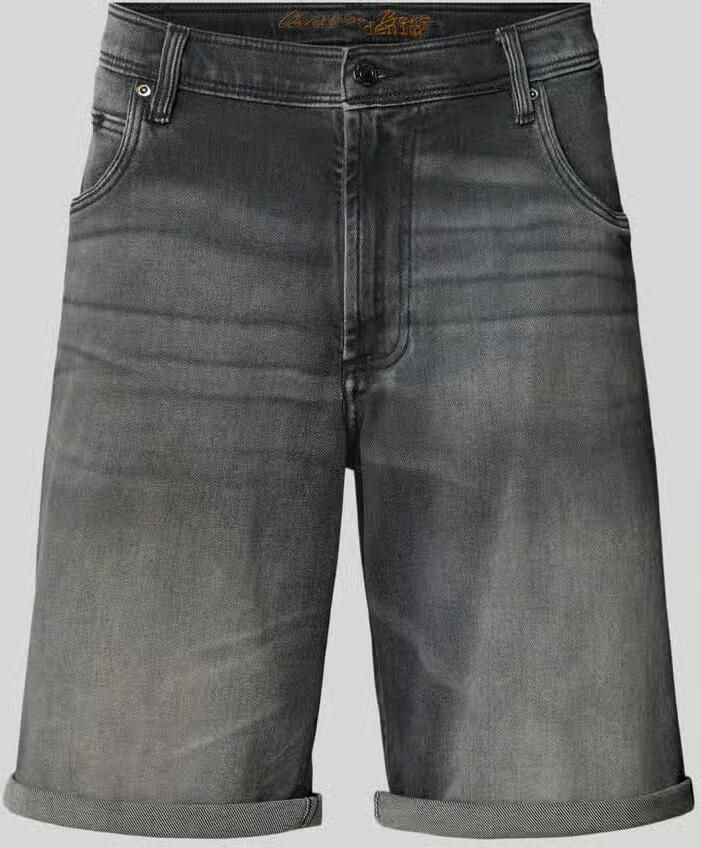 Christian Berg Men Bermuda s in 5-pocketmodel met omgeslagen zoom