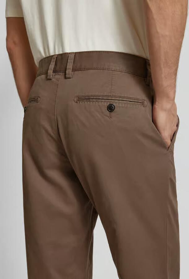 Christian Berg Men Regular fit chino met Franse steekzakken